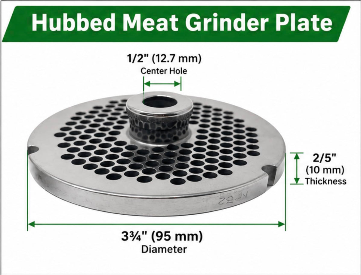 #32 Meat Grinder Plate. (#32 Hubbed 3/8")