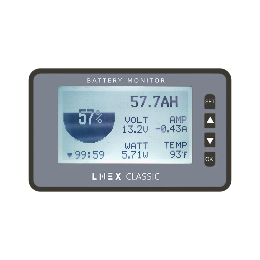 500A Battery Monitor with Shunt, 3" Backlight Screen RV Monitor with Programmable Alarm for 8-120V Lifepo4, Lithium