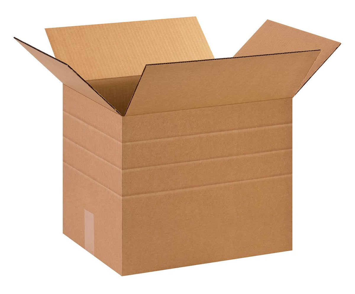 Mult-Depth Shipping Boxes 15"L x 12"W x 12"H 25-Pack - Corrugated Cardboard Box for Moving, Mailing, Packing