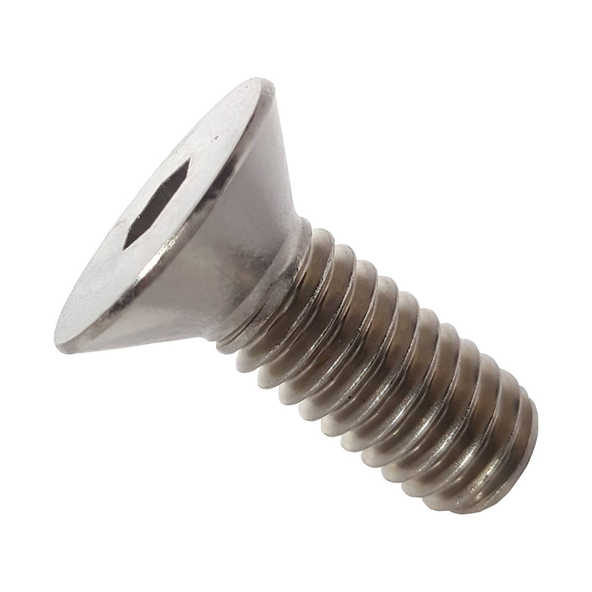 1/2-13 x 1 Flat Head Socket Cap Screws, Allen Socket Drive, Stainless Steel 18-8, Full Thread, Bright Finish, Machine Thread, Quantity 50 By Fastenere