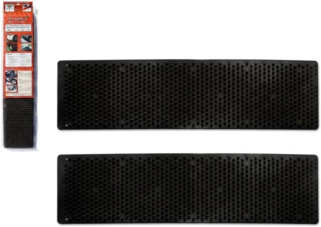 Portable Tire Traction Mats for Cars, Trucks & SUVs Emergency Grip Recovery Tracks for Snow, Ice, Mud & Sand Heavy