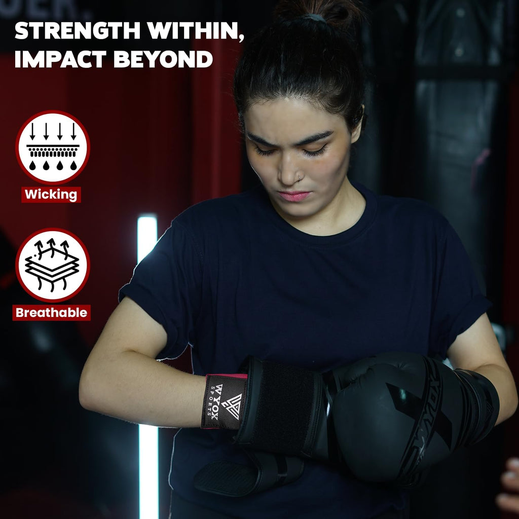 Neoprene Gel Boxing Hand Wraps Inner Gloves for Men & Women – 80cm/31in Quick Wrist Strap, Padded Knuckle Protection