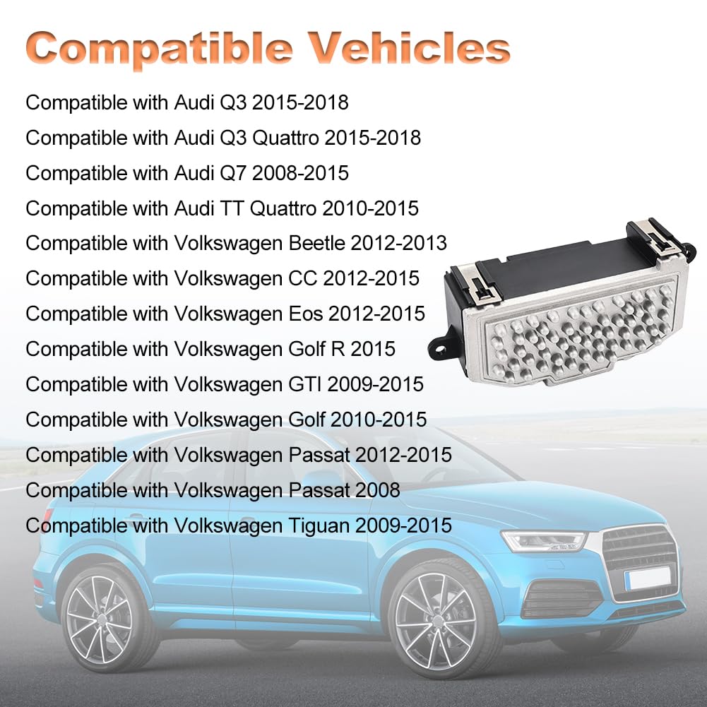 zayody HVAC Heater Blower Motor Resistor Compatible with Audi Q3 Q7 TT