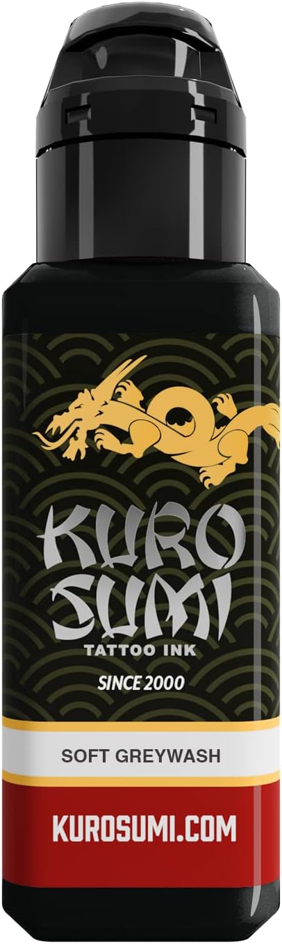 Japanese Tattoo Color Ink Pigments, Vegan Professional Tattooing Inks, Soft Greywash Shading Ink, 6 Ounce