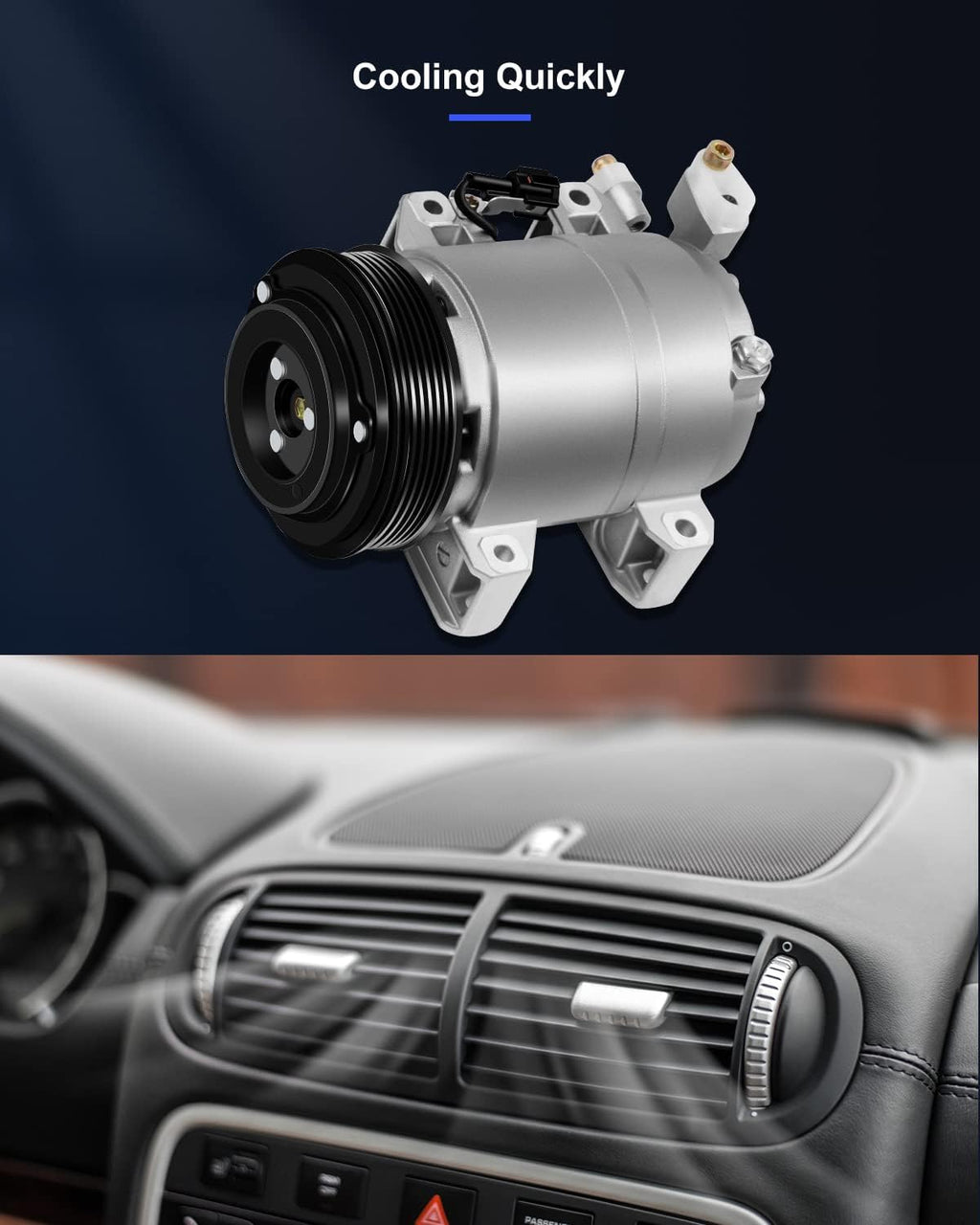 ECCPP AC Compressor with Clutch for Nissan Altima 2.5L 2002-2006