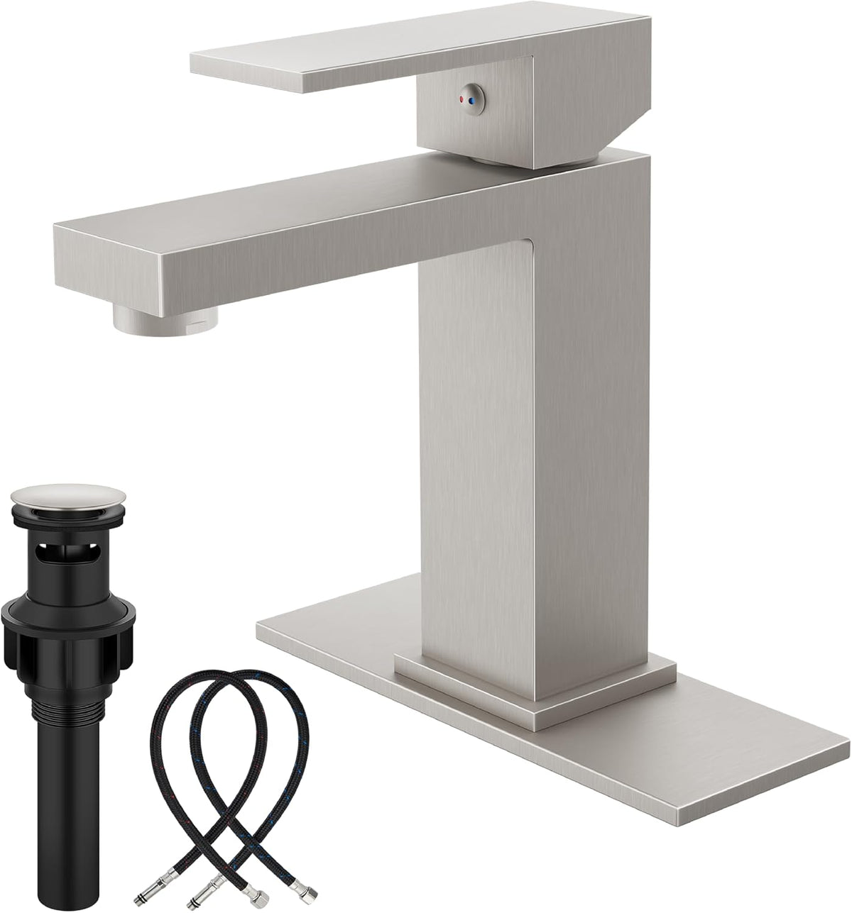 Bathroom Faucets 1 Hole Single Handle,Brushed Nickel