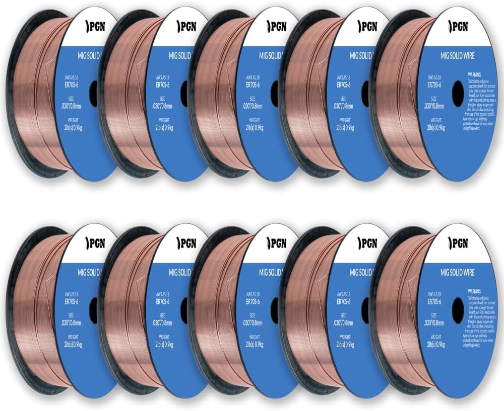 PGN ER70S-6 .030" (10 Pack) Solid MIG Welding Wire - 2lb Spool