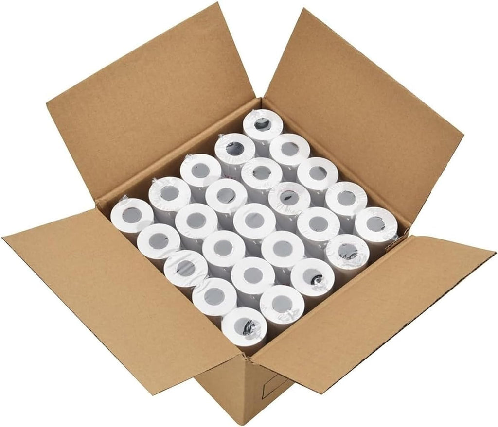 2 1/4" Thermal Paper Rolls - 50 Rolls of 2.25 x 50' Credit Card Receipt Paper, Compatible with Clover POS