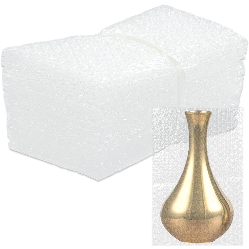 50Pack10x14" Clear Bubble Out Bags, Double-Wall Cushioned Pouch for Packing