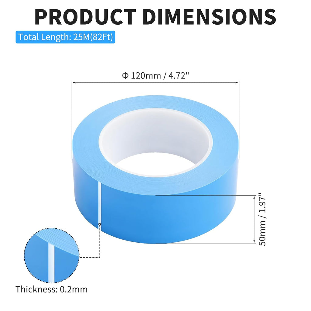 Double-Sided Thermal Tape, 50mm x 25M, Conductive Adhesive