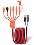 Universal 7-in-1 Solar Panel Adapter Kit, 3.6 Feet MC4 & DC 8mm Cable, XT60, Anderson, Multiple DC Adapters for