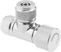 Create idea CO2 Dual-Head Needle Valve Carbon Dioxide Double-Ended Needle Trimmer Valve CO2 Bubble Counter Fish Tanks Accessory Compatible with Aquarium Systems, Silver