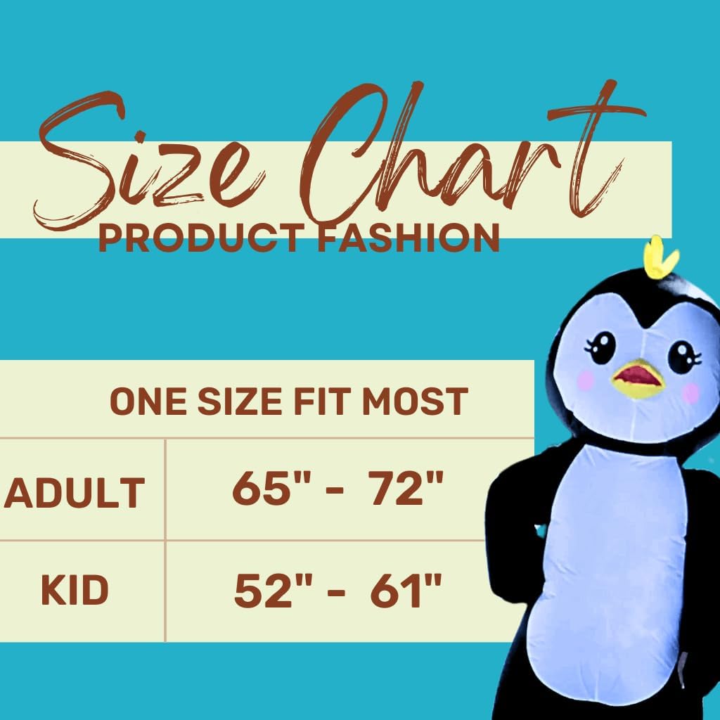 Inflatable Costume Adult, Blow Up Penguin Costume for Halloween Inflatables Cosplay Party