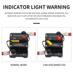 T Tocas 3/8" Studs 200A Amp Circuit Breaker Switch Button w/LED Indication