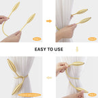 2 Pack DIY Curtain Tiebacks Clips Crystal Decorative Creative Twist Drape Tie Backs European Style Random Modelling