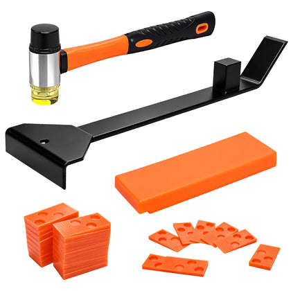 43-Piece Laminate Wood Flooring Installation Kit, 17” Heavy Duty Pull Bar, Solid Tapping Block, Double-Faced Mallet