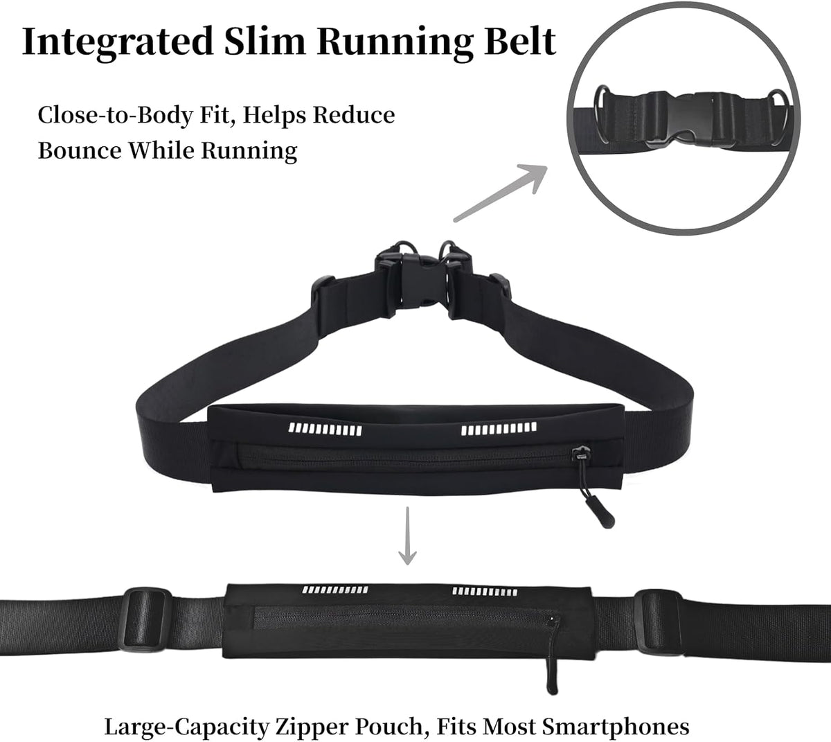 Hands Free Dog Leash with Running Belt for Walking, Running and Hiking