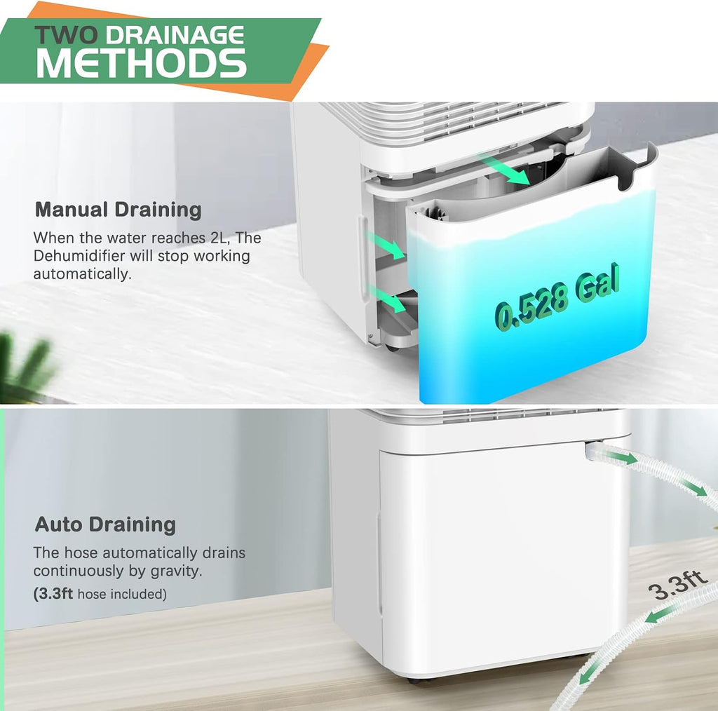1500 Sq. Ft Dehumidifiers for Home and Basements,22 Pints Dehumidifiers for Large Room with Auto or Manual