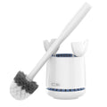 Toilet Bowl Brush and Holder, Sturdy Long Handle, White, 1 Pack