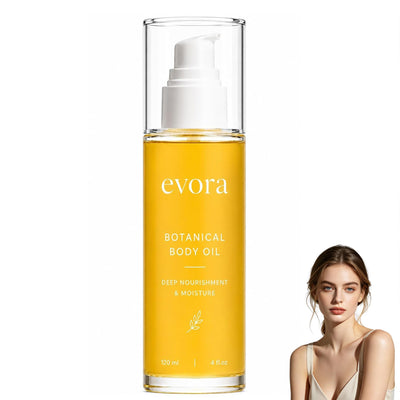 Evora Botanical Body Oil for Crepey Skin – 2026 New After Shower Body Oil for Dry Skin, Evora Body Oils with Wakame