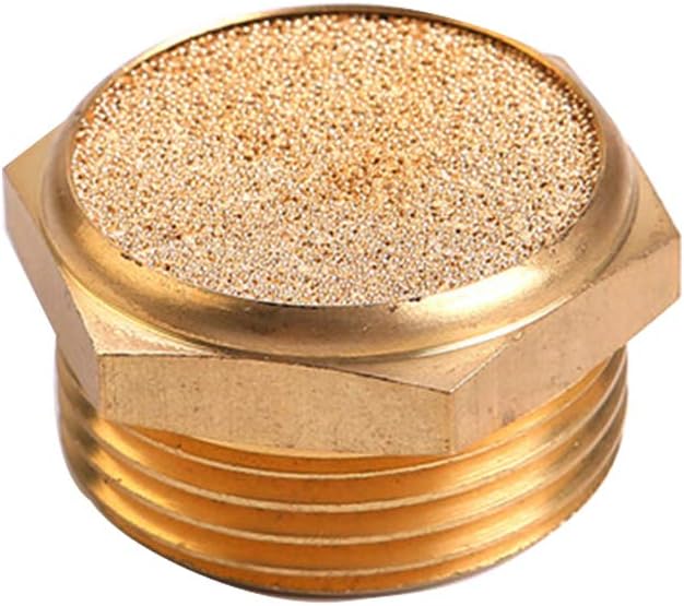 Beduan Sintered Bronze Pneumatic Exhaust Muffler, 1/4" NPT Male Air Silencer Fitting