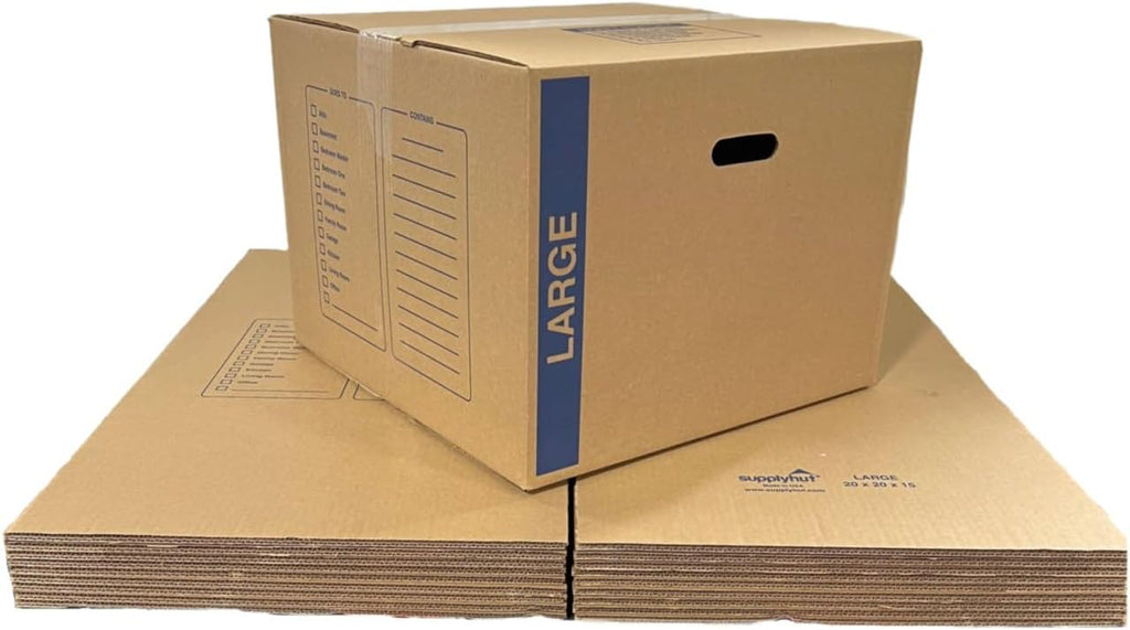20 - Pack Large Cardboard Moving Boxes 20x20x15 32 ECT With Handles