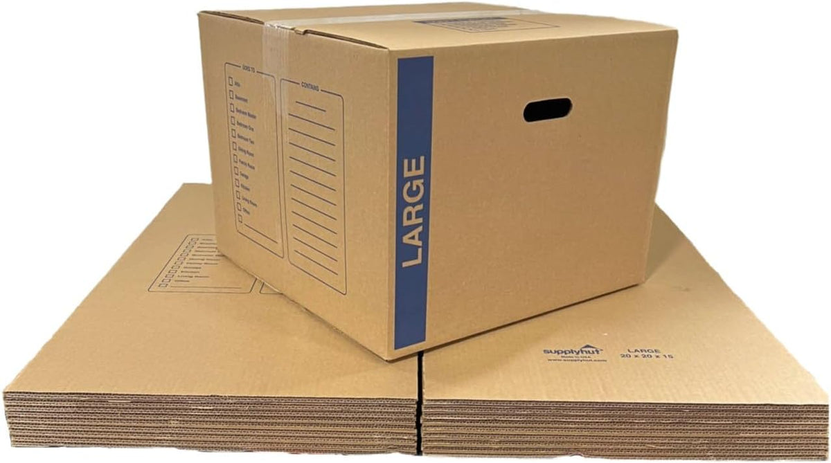 20 - Pack Large Cardboard Moving Boxes 20x20x15 32 ECT With Handles