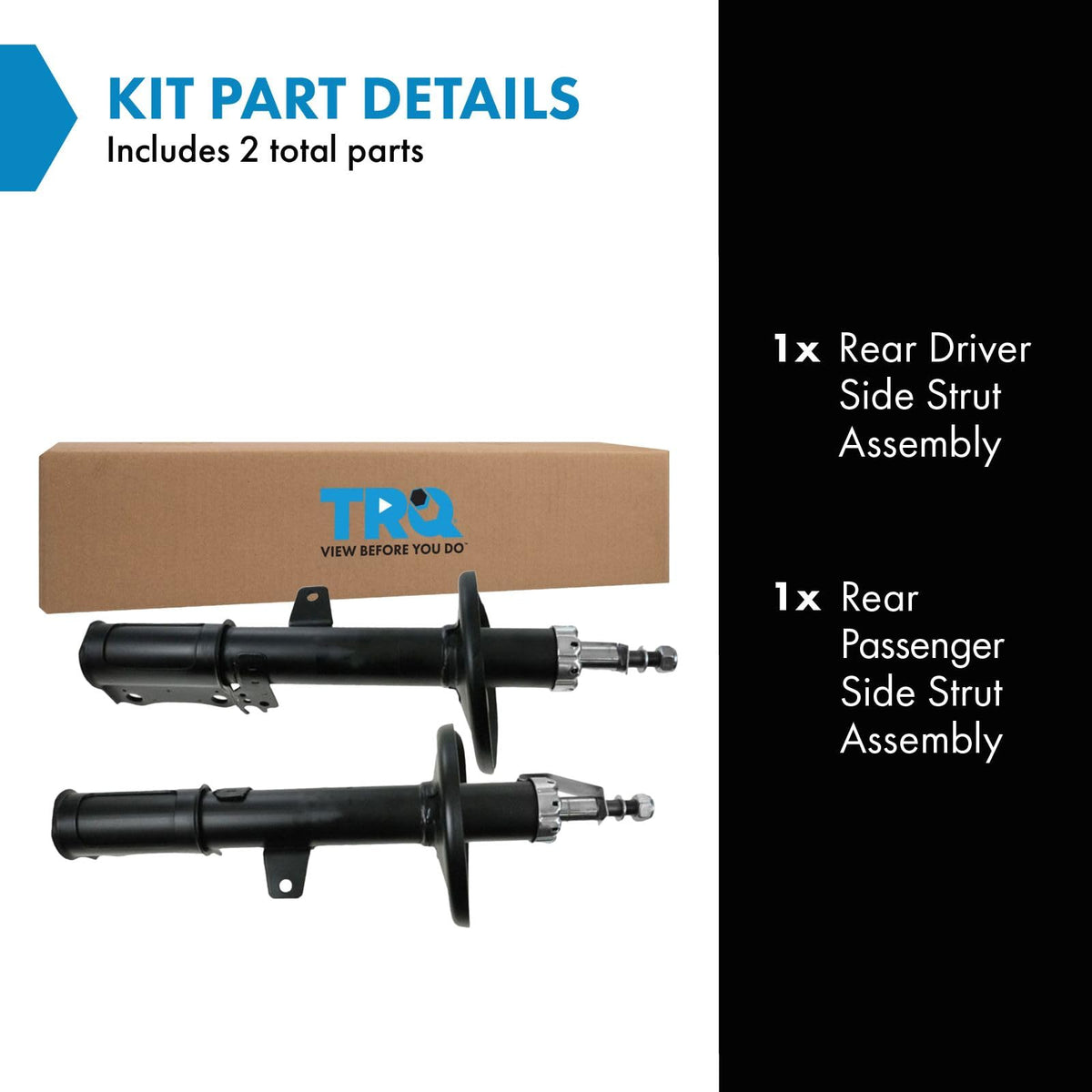 TRQ Rear Strut Assembly Set