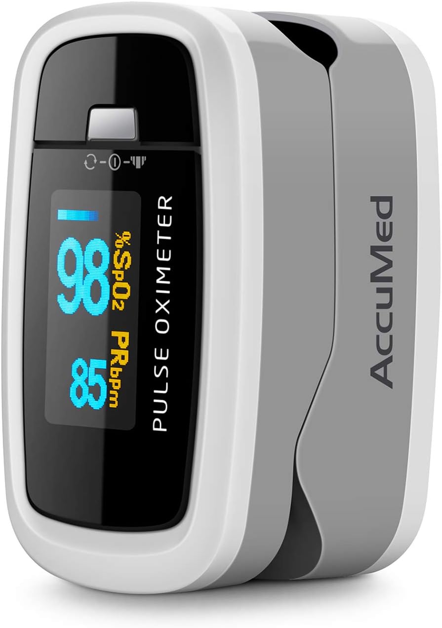 CMS-50D1 Fingertip Pulse Oximeter Blood Oxygen Sensor SpO2 for Sports and Aviation. Portable and Lightweight with LED