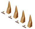 4 - Cat J300 Style Tiger Bucket Rock Teeth w Pins- 1U-3302TL, 168-1300, 9W-8309