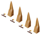 4 - Cat J300 Style Tiger Bucket Rock Teeth w Pins- 1U-3302TL, 168-1300, 9W-8309