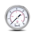 SENCTRL 0-30 Psi Low Pressure Gauge, 1/4" NPT Back Mount