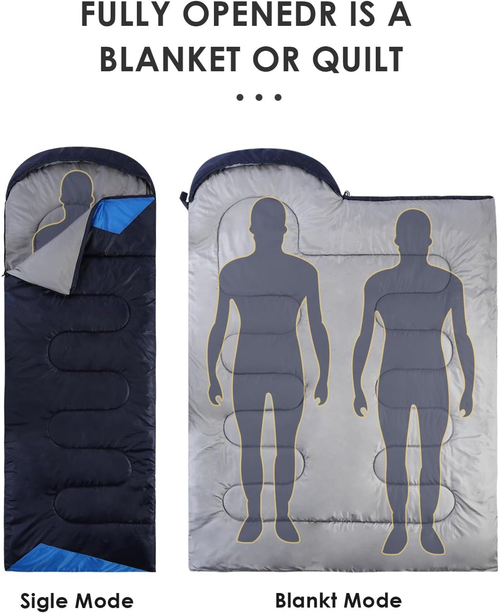 Sleeping Bags for Adults Backpacking Lightweight Waterproof- Cold Weather Sleeping Bag for Girls Boys Mens for Warm