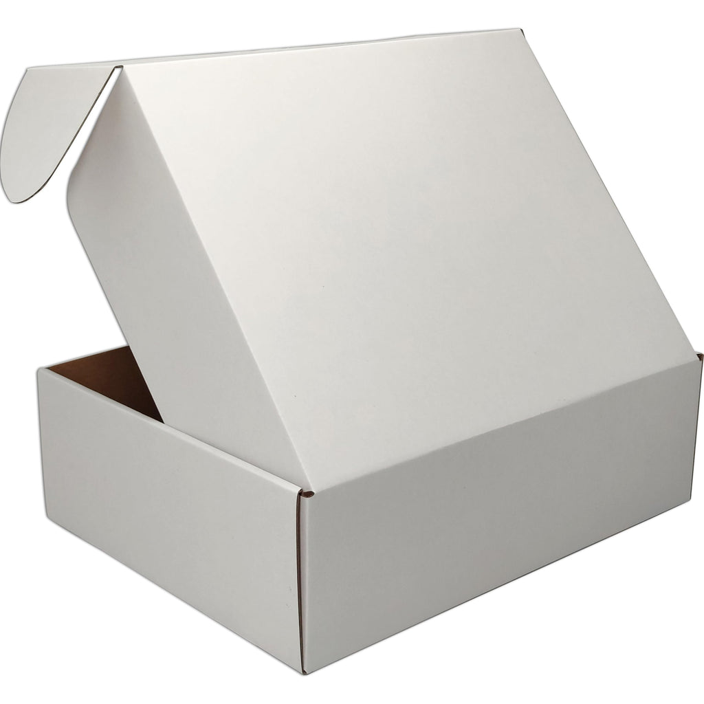 13x10x4 Shipping Boxes (20pcs) White Mailer Corrugated Cardboard Box