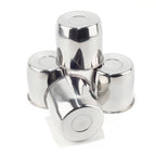4Pcs 4.25" Stainless Trailer Wheel Center Caps, 4.11" H Chrome
