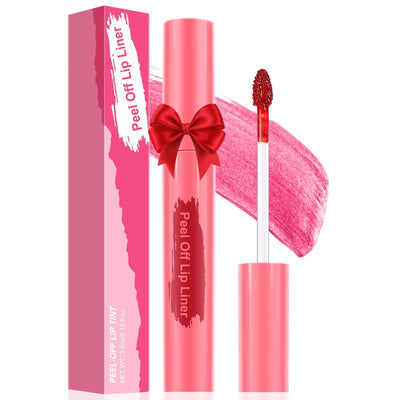 Lip Stain Peel Off Tattoo Lip Liner Lip Tint Long-Lasting All Day Rose Pink
