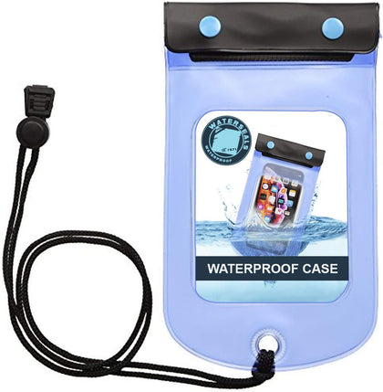 WaterSeals Triple Seal Waterproof Pouch + Dry Bag for Cell Phone or Tablet, Great for Kayak, Canoe, Pool, Beach
