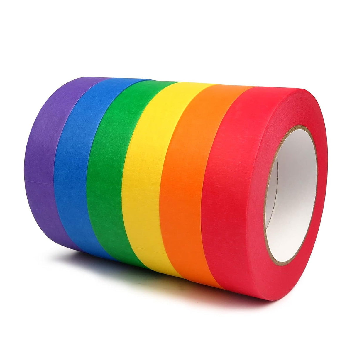 Colored Masking Tape, 1 in x 55 yd, 6 Rolls