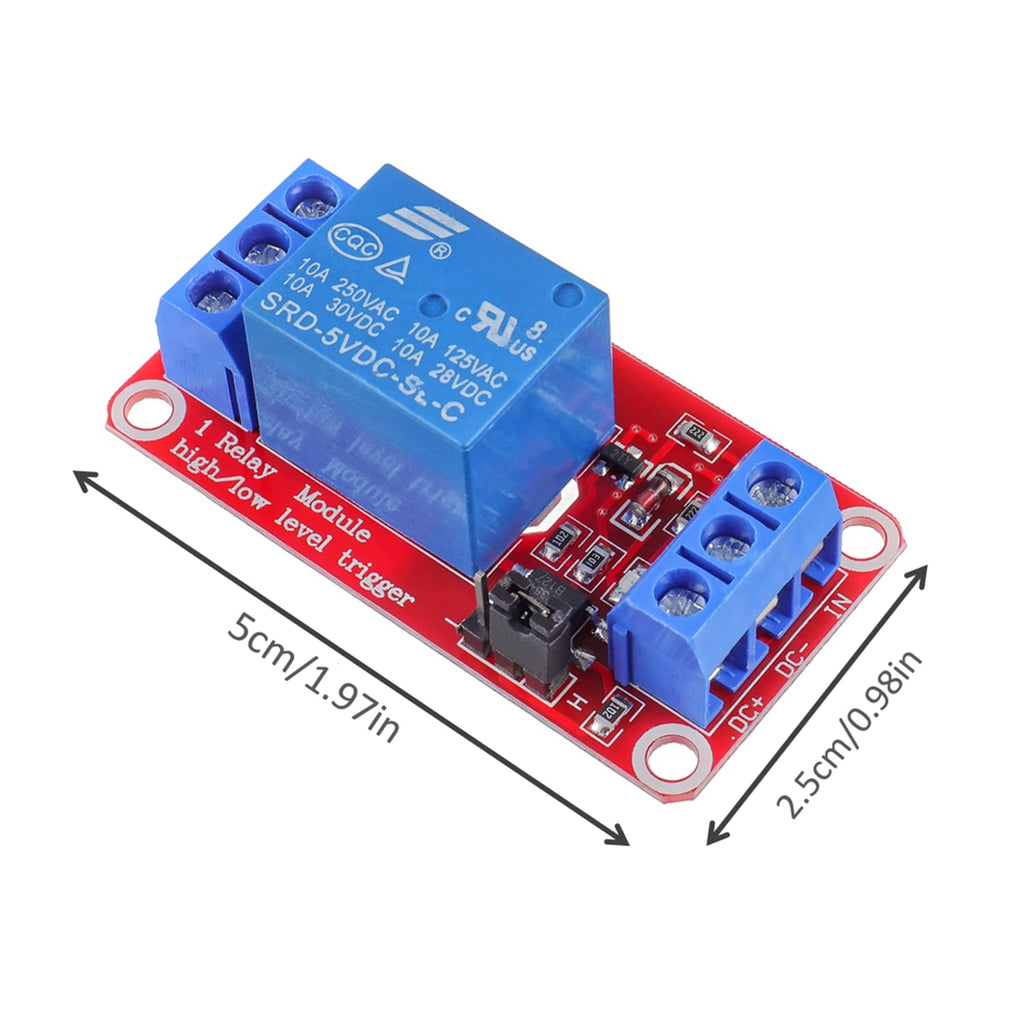 5V One Channel Relay Module Relay Switch with OPTO Isolation High Low Level Trigger (Pack of 10)
