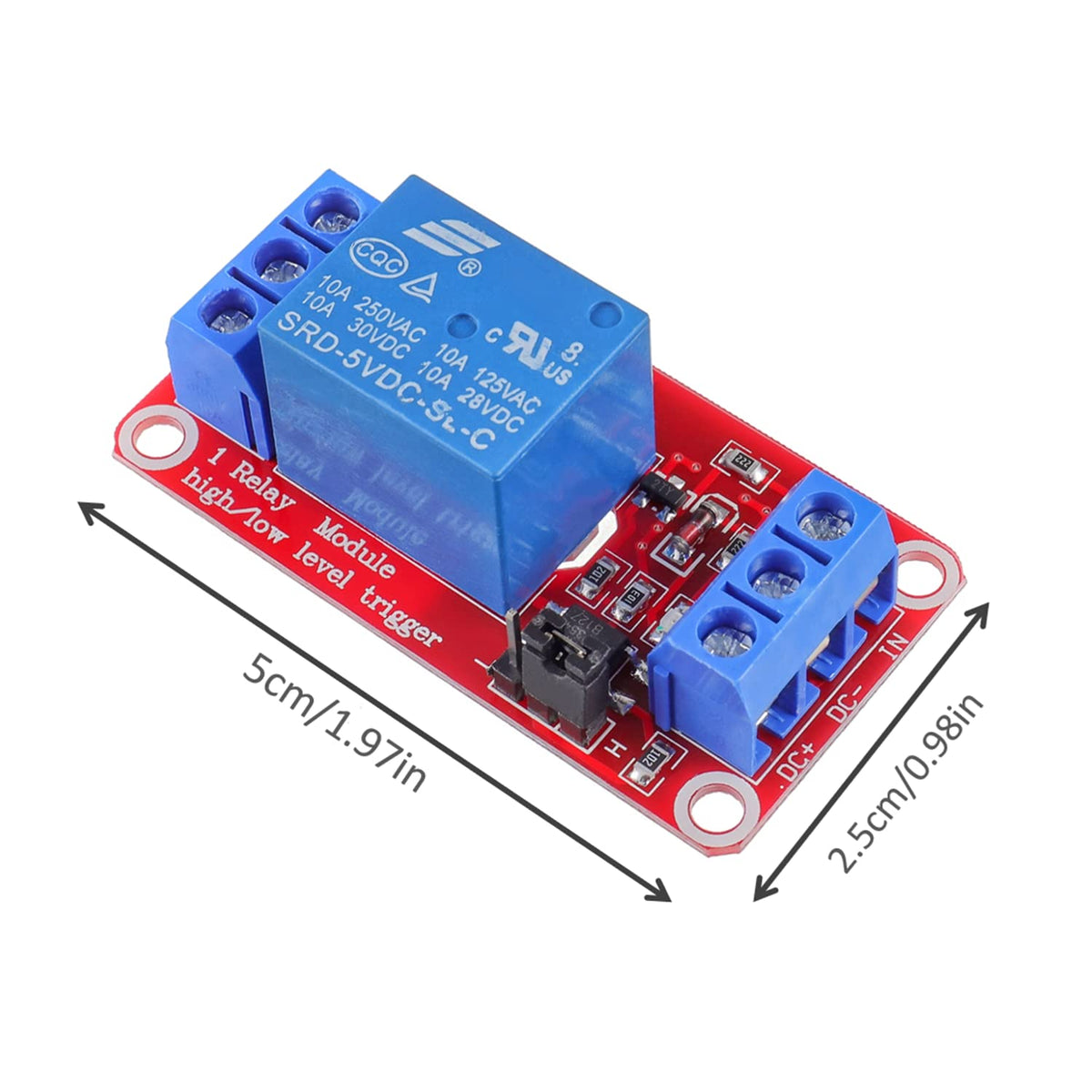 5V One Channel Relay Module Relay Switch with OPTO Isolation High Low Level Trigger (Pack of 10)