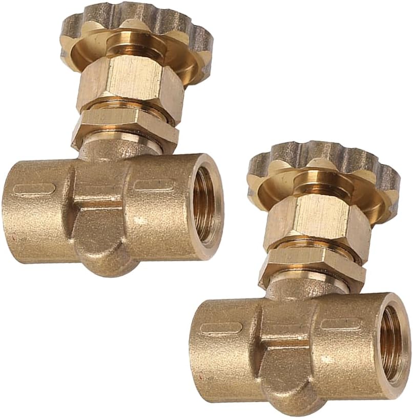2Pcs Control Needle Valve 1/4" NPT Male x 1/4" NPT Male Connection