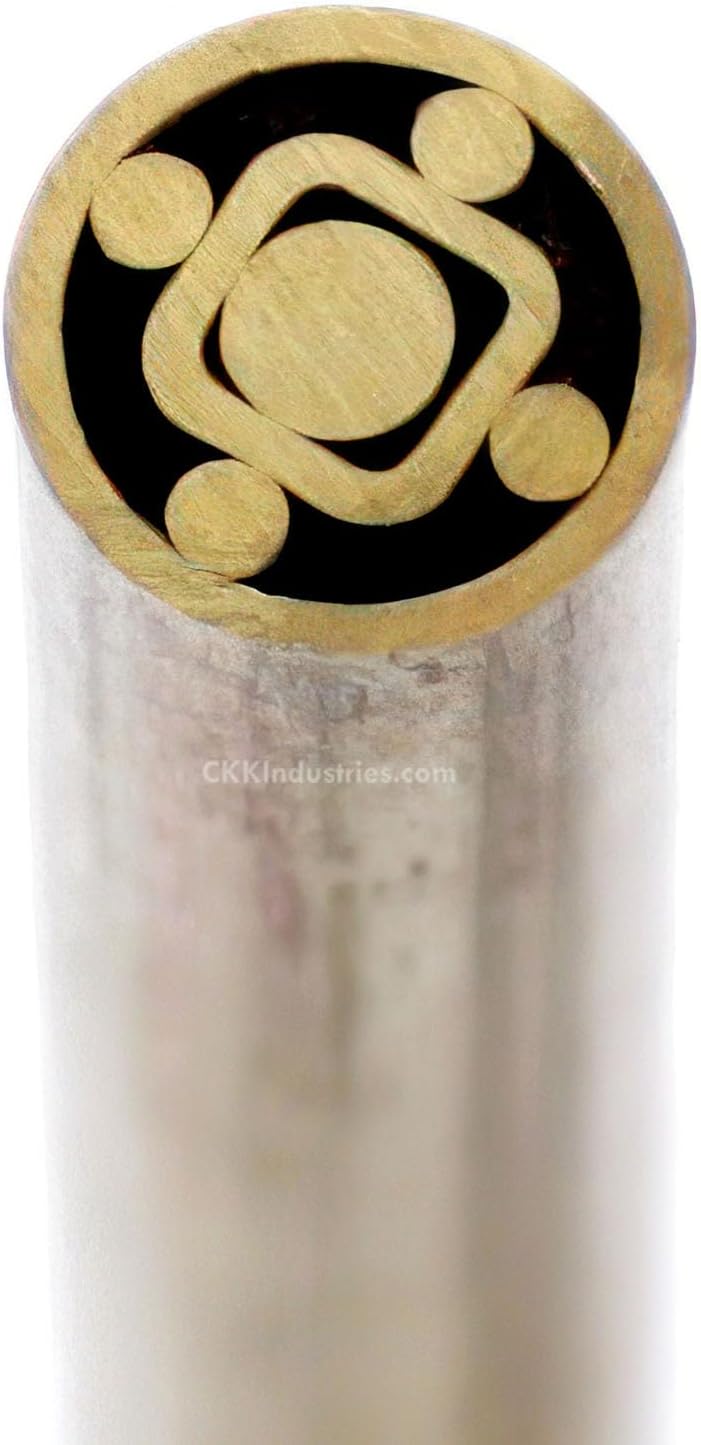 Mosaic Pin - (0.187 (3/16) Inch Diameter) - (627BBBB) - (Brass Outer Material)(Brass Inner Material) - Decorative