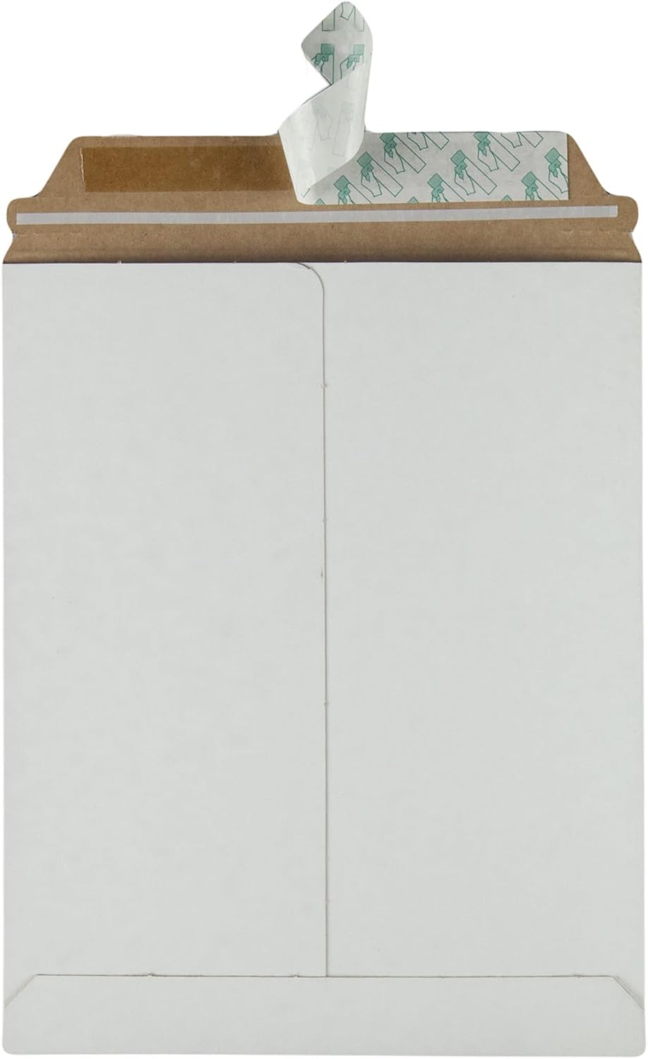 Photo Document Mailers, Redi-Strip Self Seal Closure, Rigid Stay Flat Mailer, White Recycled Fiberboard, 9" x 11.5"