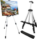 Easel Stand for Painting and Sign, Adjustable 17-66 Inch | Portable aluminum tripod art easel for display stand
