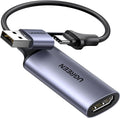 UGREEN Full HD 1080P 30fps Video Capture Card 4K HDMI to USB 2.0 | USB-A/USB-C Audio Recording for Gaming Capture