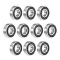 uxcell 697-2RS Deep Groove Ball Bearing 7x17x5mm Double Sealed Chrome Steel Bearings 10-Pack