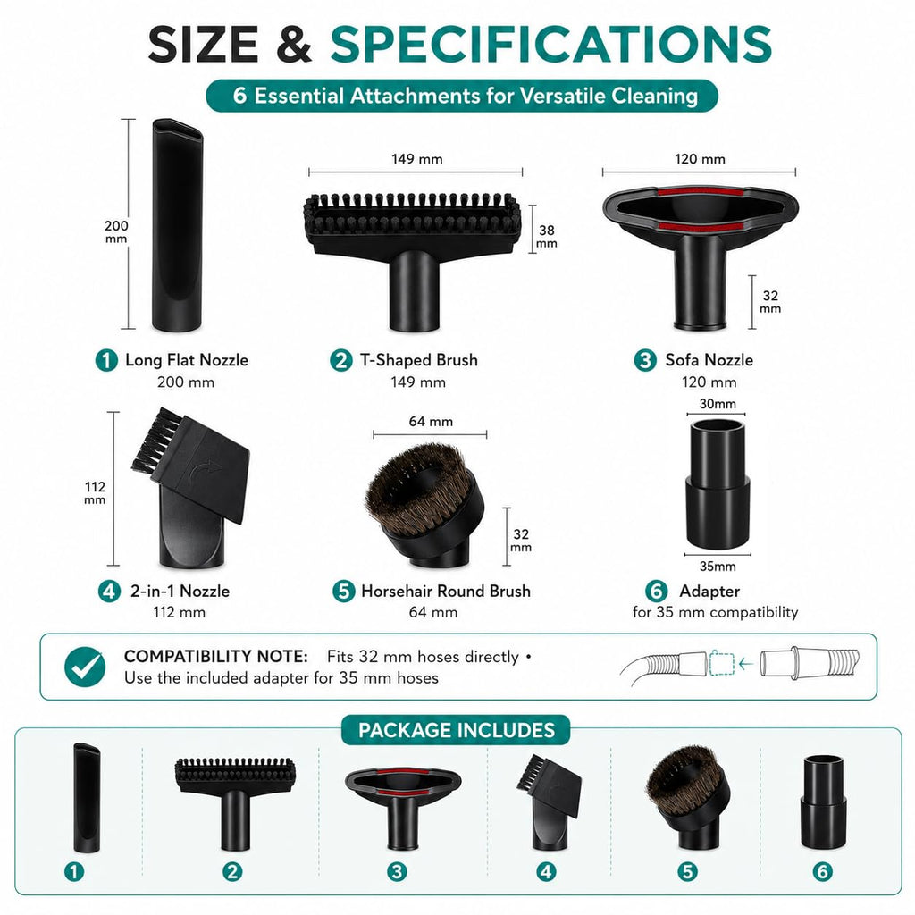Vacuum Attachments Kit for Shark LA800 LA801 LA802 Detect Pro