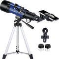 Telescope 70mm Aperture 400mm Astronomical Refracting Telescopes - Travel Telescope with Tripod, Phone Adapter(Ocean