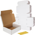 12x10x4 Shipping Boxes Set of 15, White Corrugated Cardboard Mailer Box for Packing, Mailing, Business