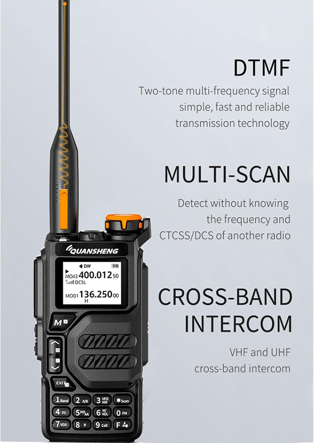 Quansheng UV K5 Handheld Portable Amateur Radio VHF/UHF FM Transceiver | Dual Band Walkie Talkie, Type-C Connector